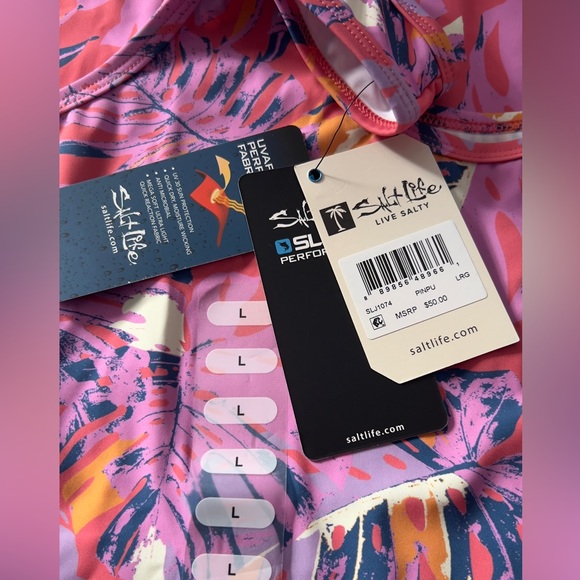 NWT Salt Life SLX Performance PINPU Dress Large SLJ1074 Pink NHever Worn - Picture 7 of 8